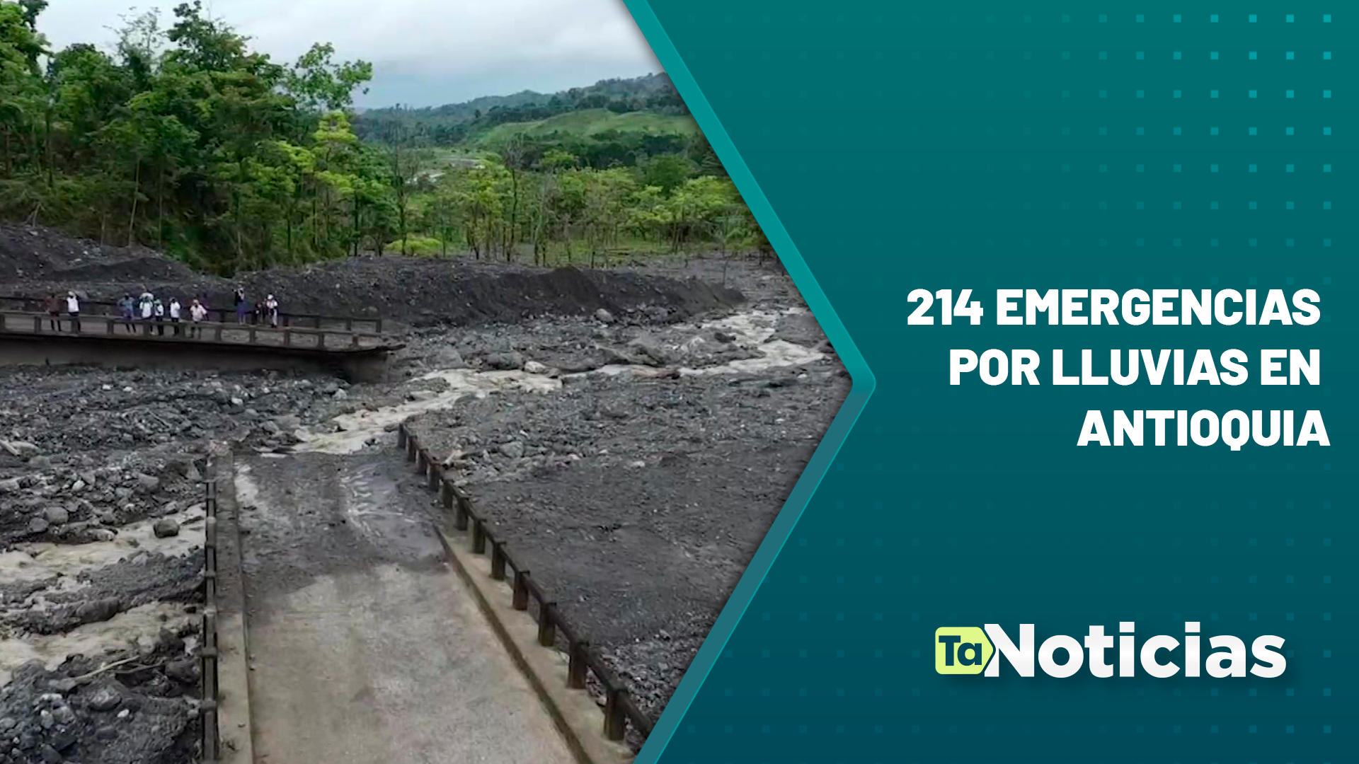 214 emergencias por lluvias en Antioquia