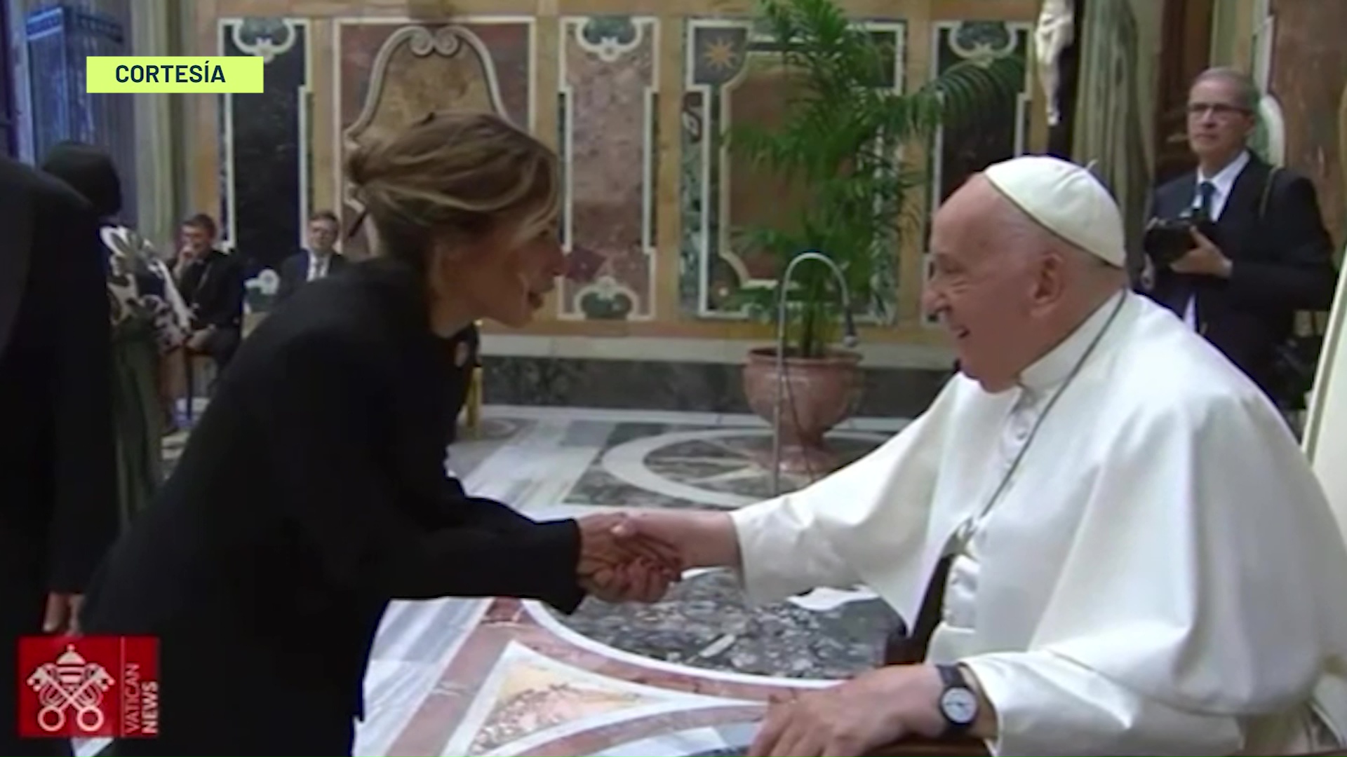 Comediante paisa en encuentro con el Papa