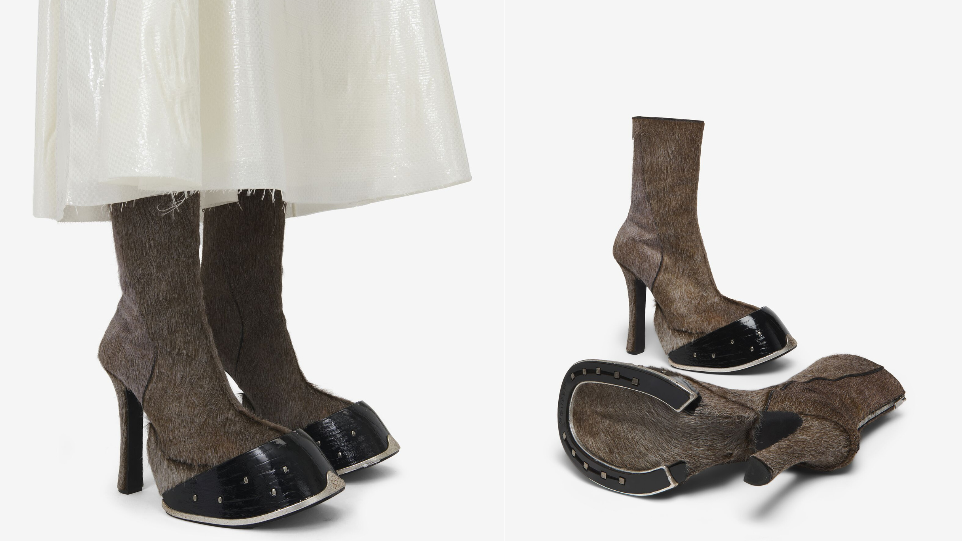 La moda sorprende nuevamente con una audaz propuesta de la prestigiosa marca Alexander McQueen. Sus nuevos "Hoof Boots", botines que imitan pezuñas de animales, ya están causando furor en el mundo fashion.
