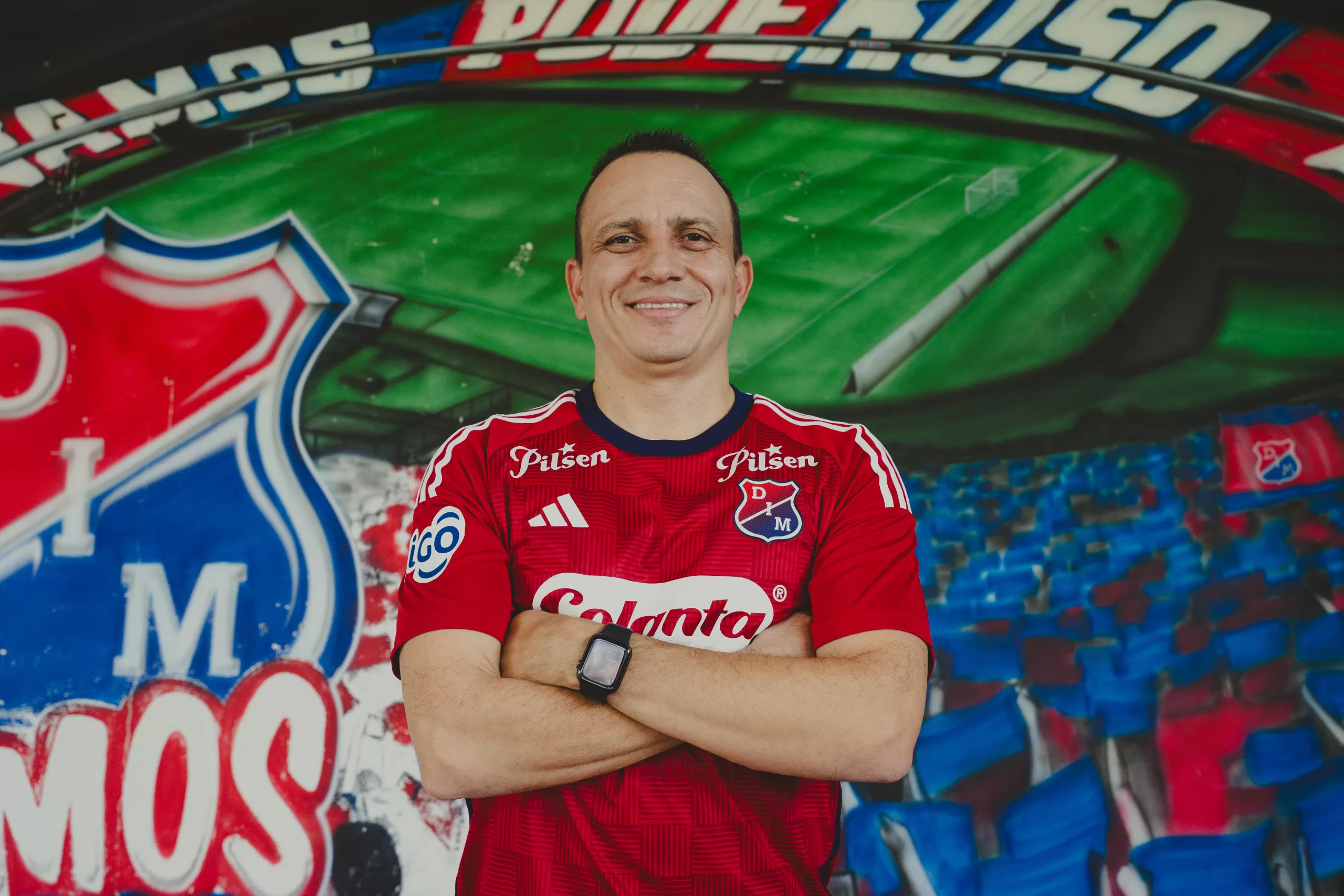 Alejandro Restrepo en su presentación oficial con Deportivo Independiente Medellín. Fotografía otorgada por el club.