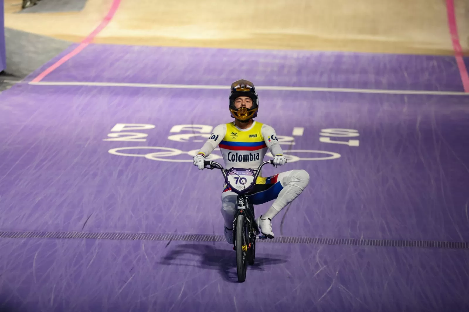 A punta de pedal, Mateo Carmona llegó a la final olímpica.