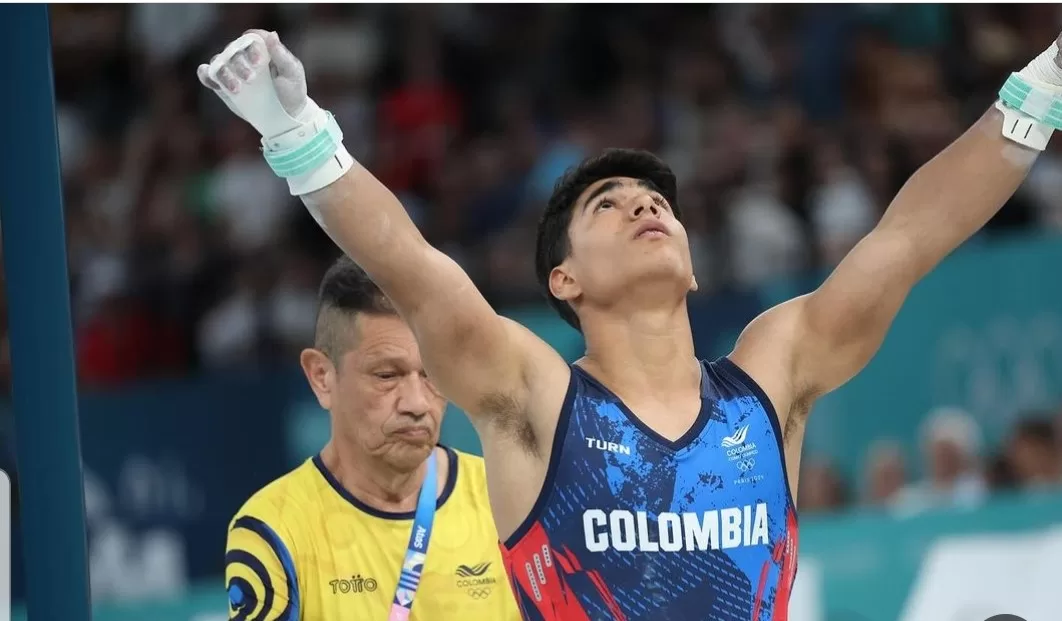 De Cúcuta para el mundo. Barajas se clasificó a los Juegos Olímpicos al quedar en la primera posición de la clasificación general de barras paralelas en el circuito de las Copas del Mundo. Cortesía: Comité Olímpico Colombiano.