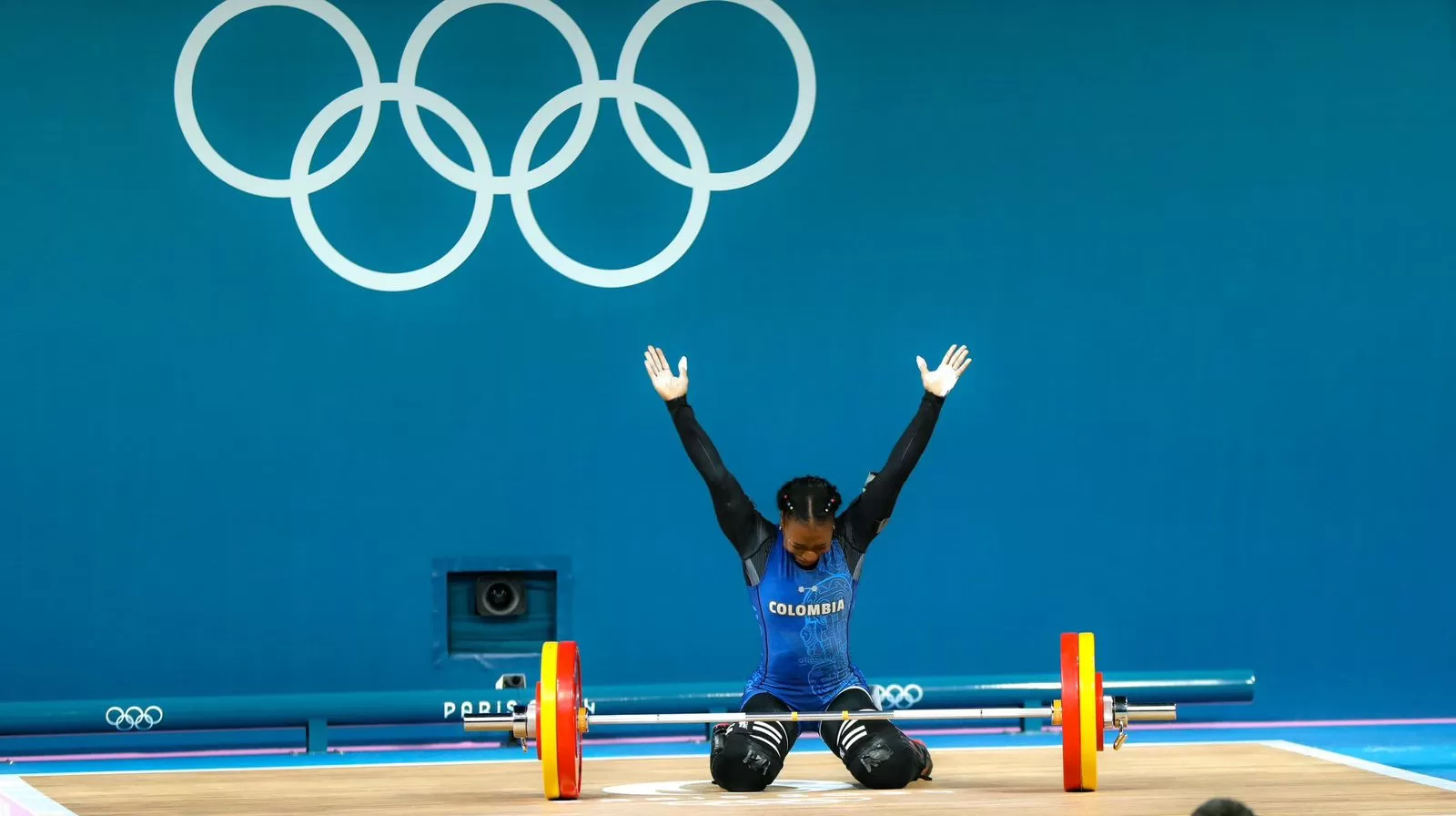 Yenny Álvarez en su presentación en los Juegos Olímpicos de París 2024. Fotografía tomada del X del Comité Olímpico Colombiano. 