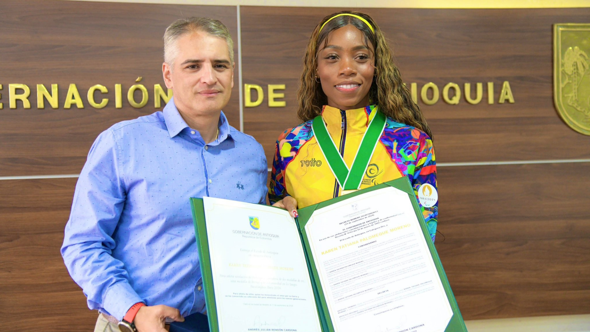 Sorpresa de oro a la reina del Para Atletismo colombiano en su regreso a casa