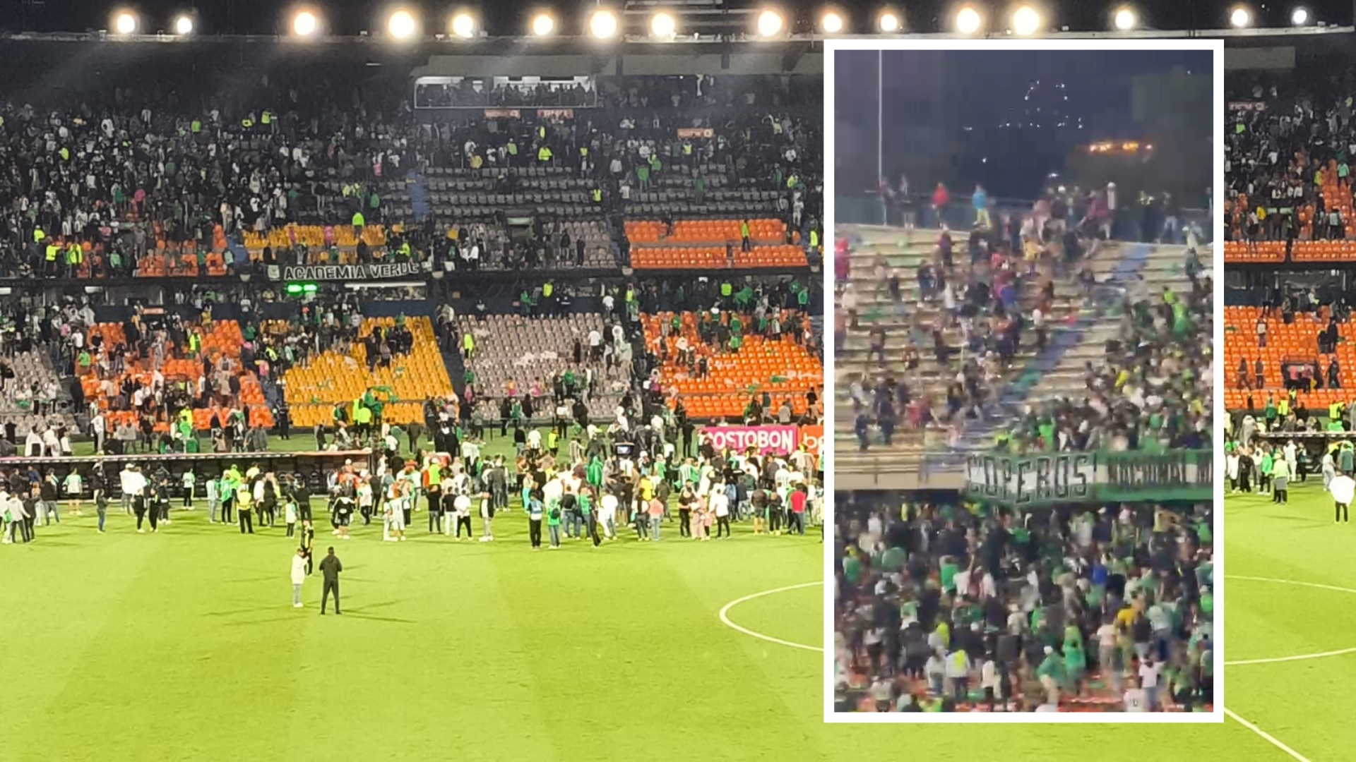 El partido, que ganaba Nacional 2-0, fue interrumpido por disturbios en la tribuna occidental. Hay varios heridos y se espera un pronunciamiento oficial.