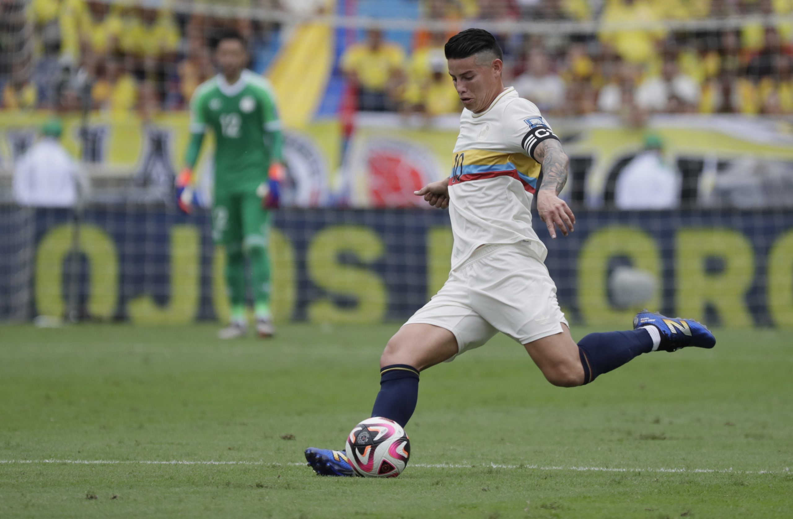 La zurda prodigiosa del colombiano está nominada por su excelente rendimiento con la Selección Colombia. Cortesía foto: @CONMEBOL