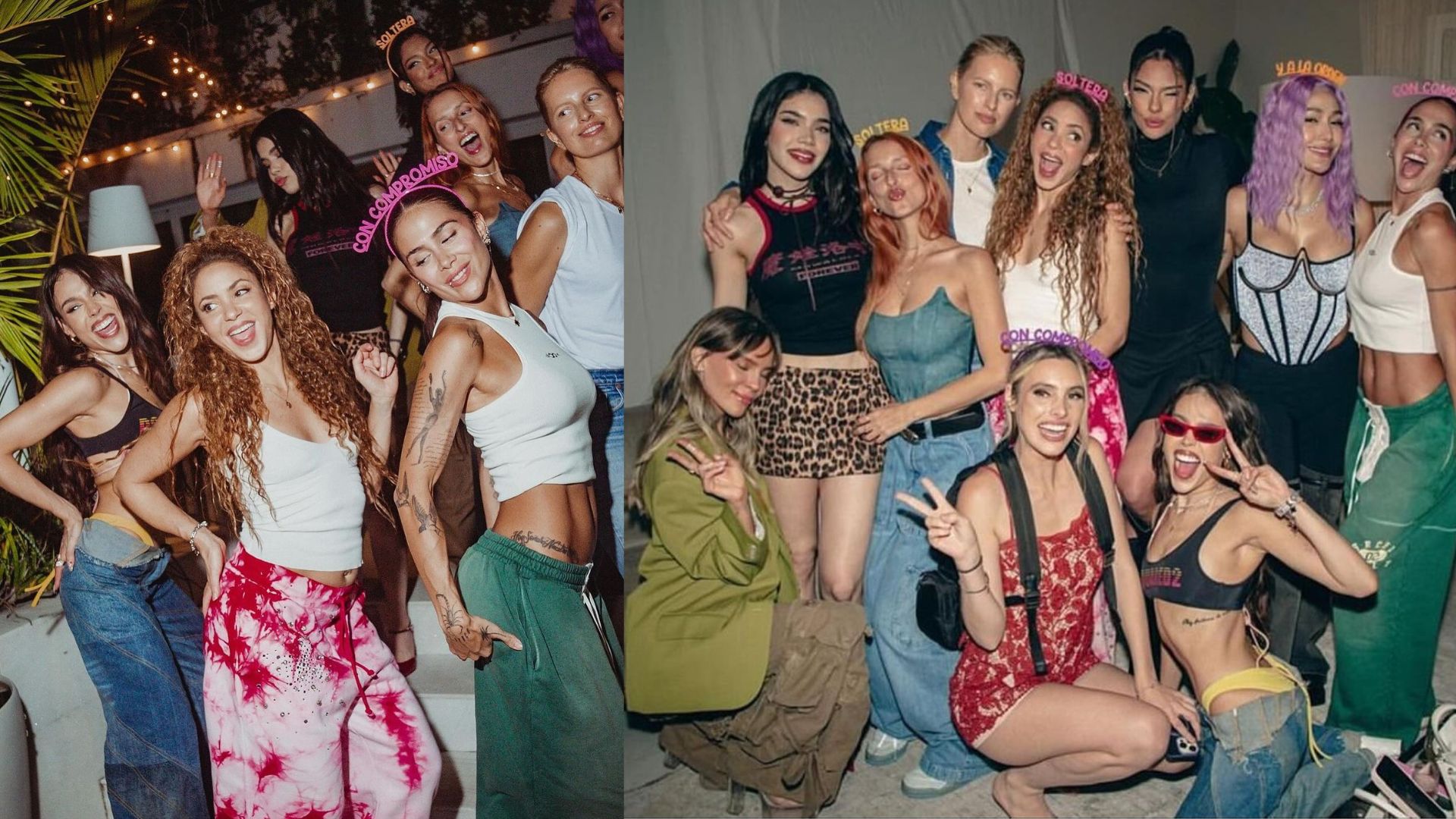 Diferentes artistas participaron de la fiesta que organizó Shakira en Miami. Foto: Redes sociales de Greeicy. 