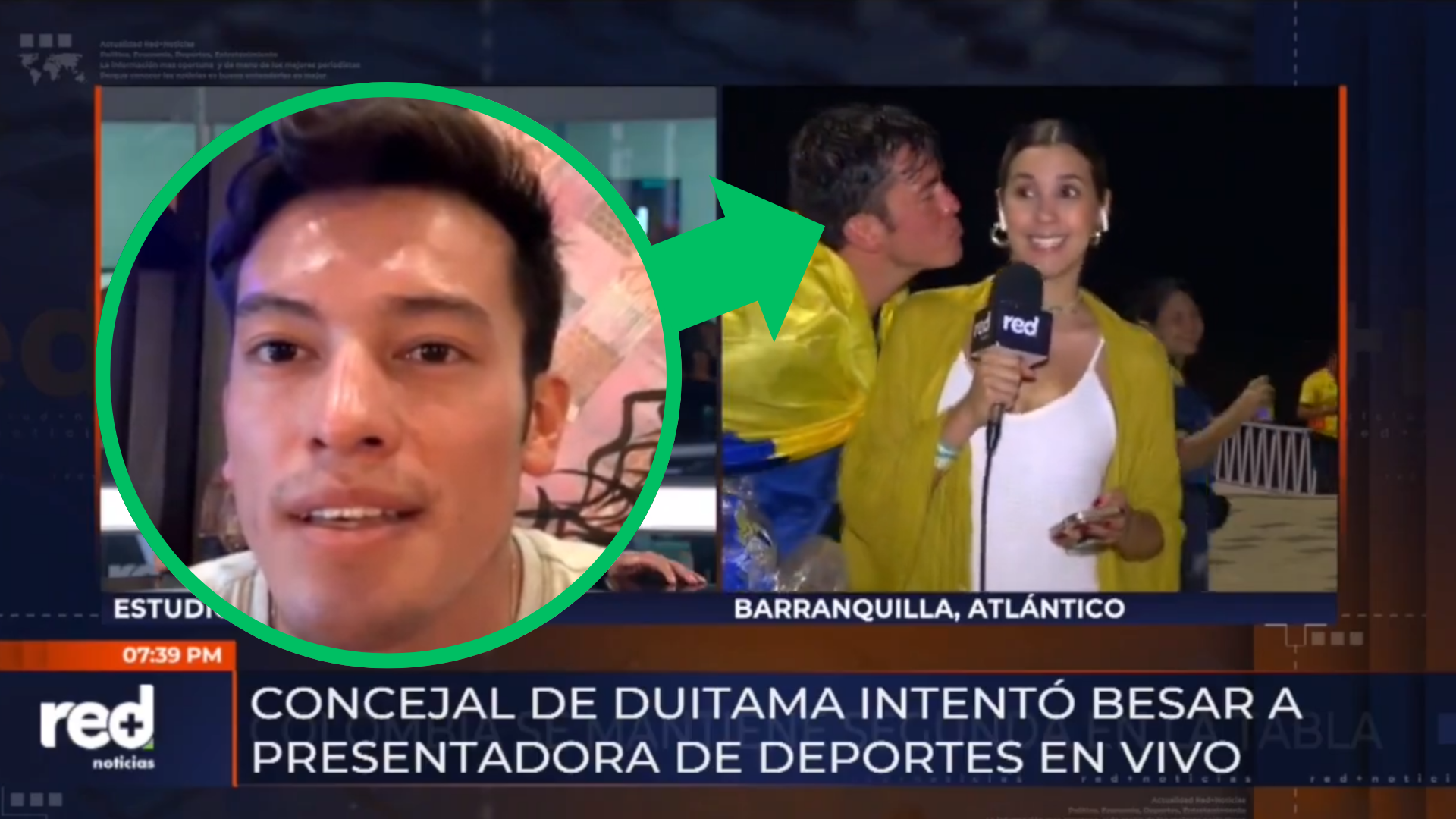 VIDEO: Concejal de Duitama intentó besar por la fuerza a una periodista en vivo