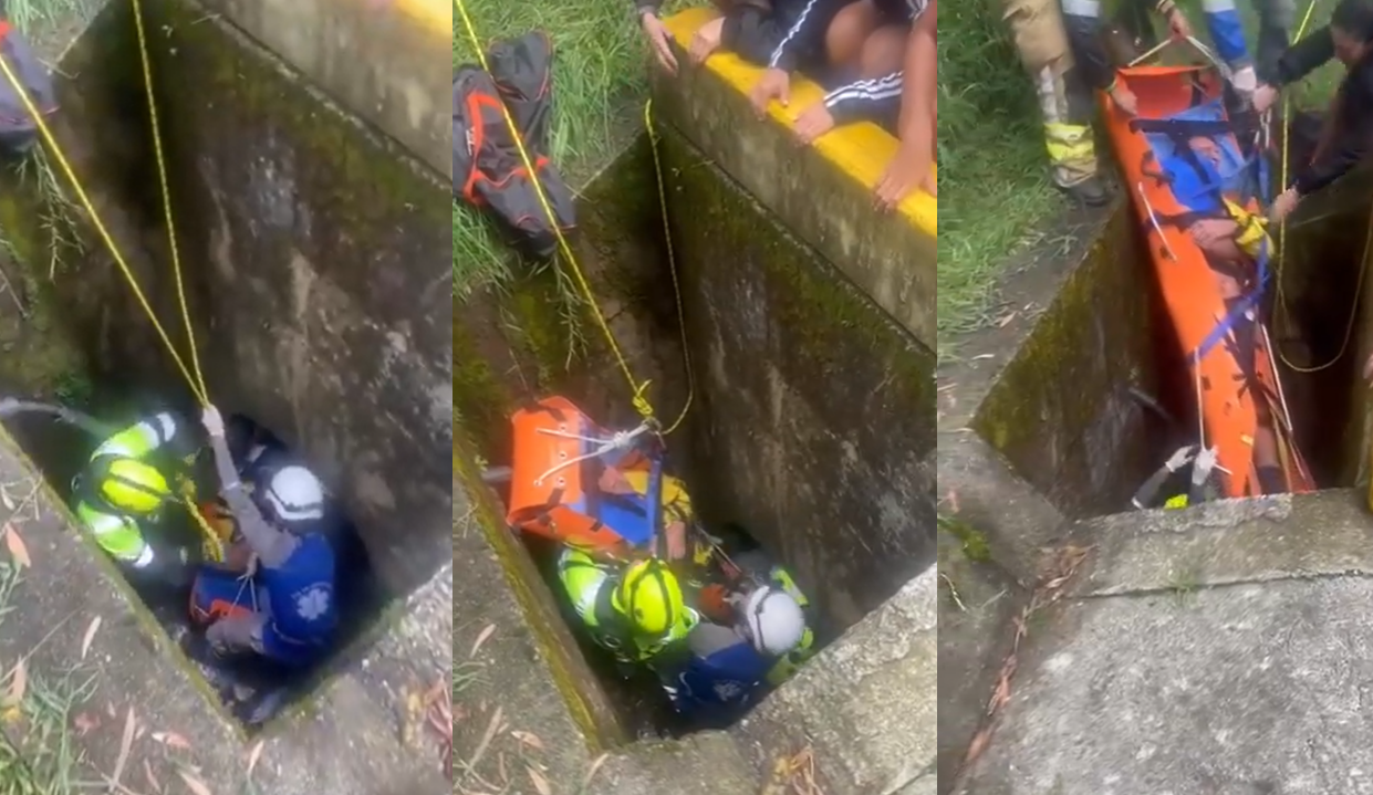 Video: así fue el rescate de ‘Barrabás’ Gómez tras caer a un hueco en la vía Las Palmas