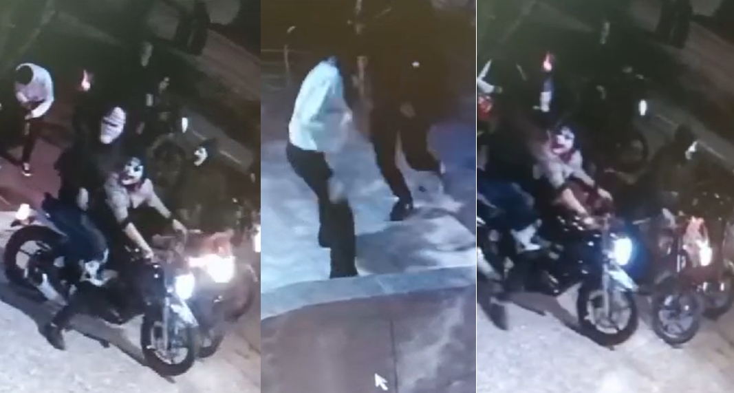 En video: Diez ladrones enmascarados aprovecharon Halloween para robar en Laureles