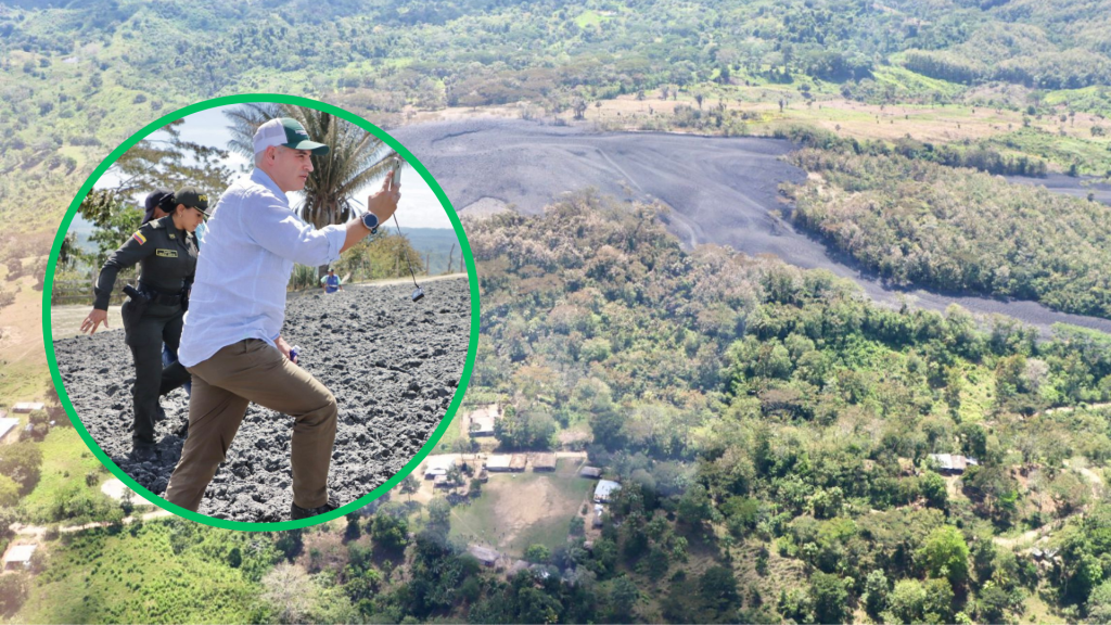 The Governor visited a volcano to determine if evacuation is necessary