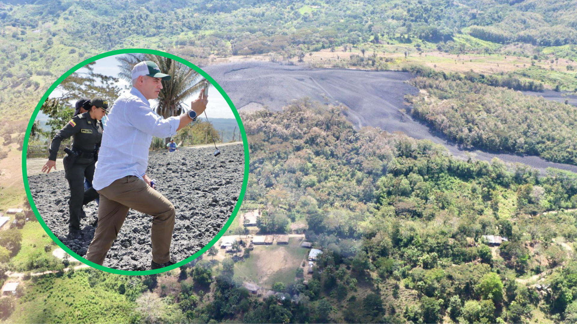 Gobernador visitó volcán para determinar si es necesario evacuar