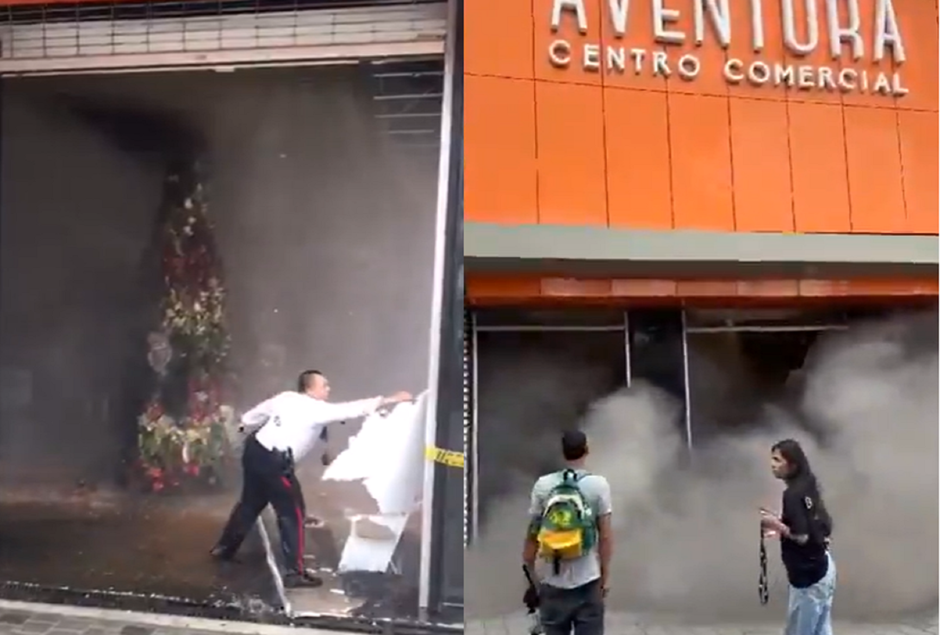 Además del incendio al centro comercial, encapuchados atentaron contra el Metroplús