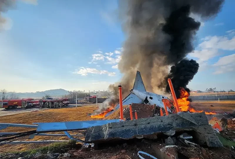 En video: trágico accidente de avión en Corea del Sur