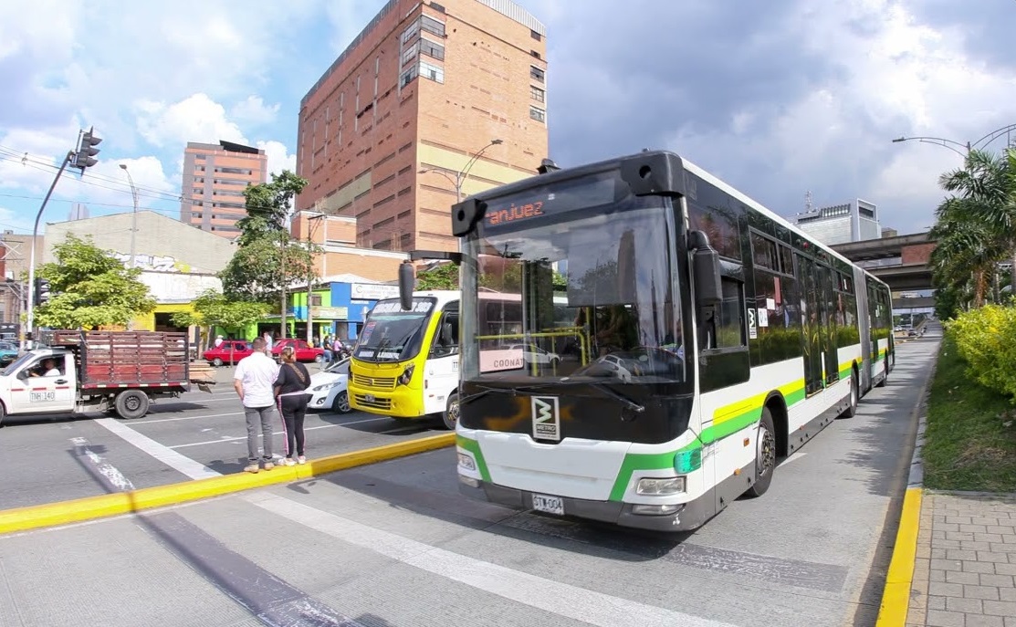 Bus articulad del metroplús. Foto: Metro de Medellín.