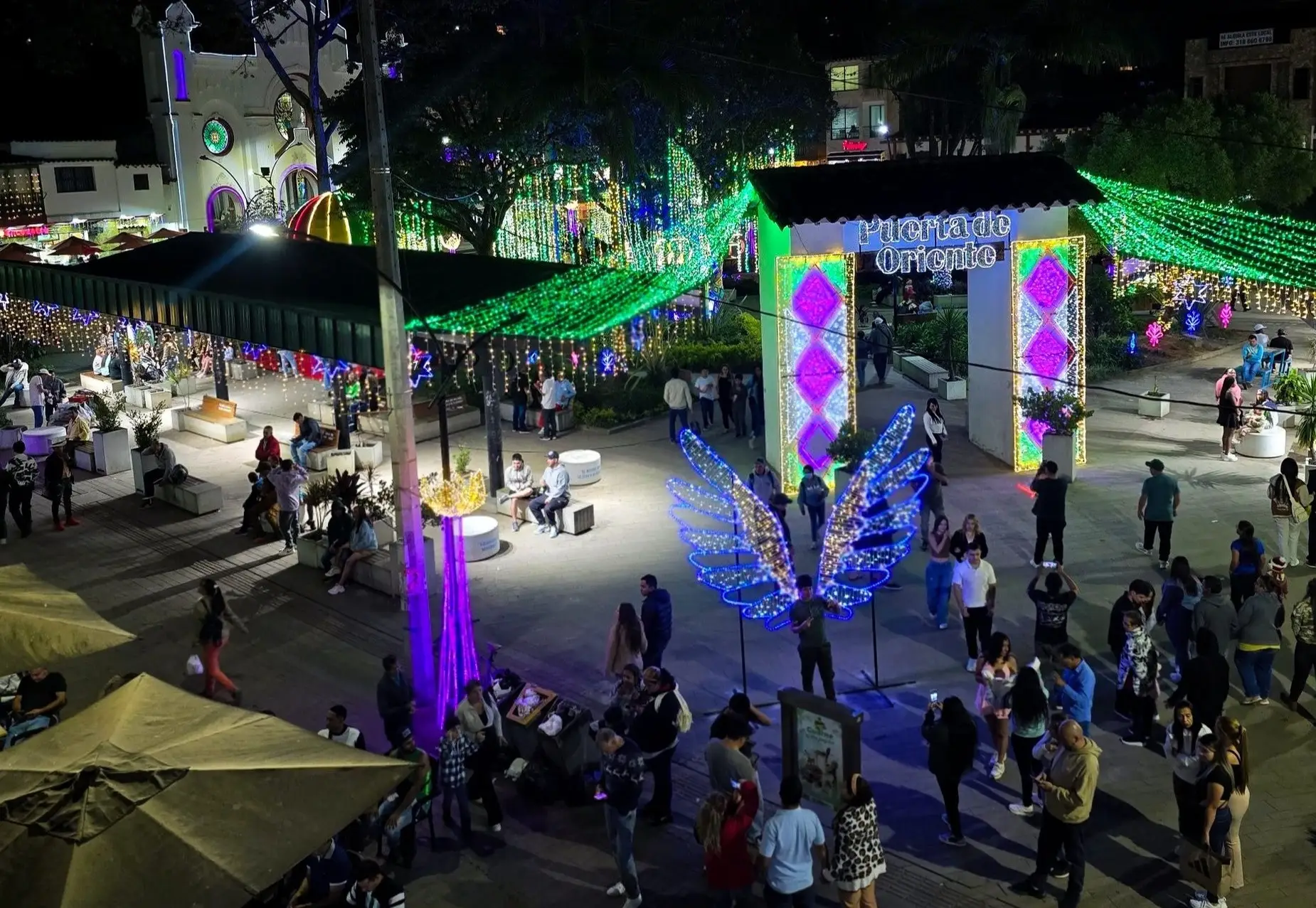 Alumbrado de Navidad en Guarne.