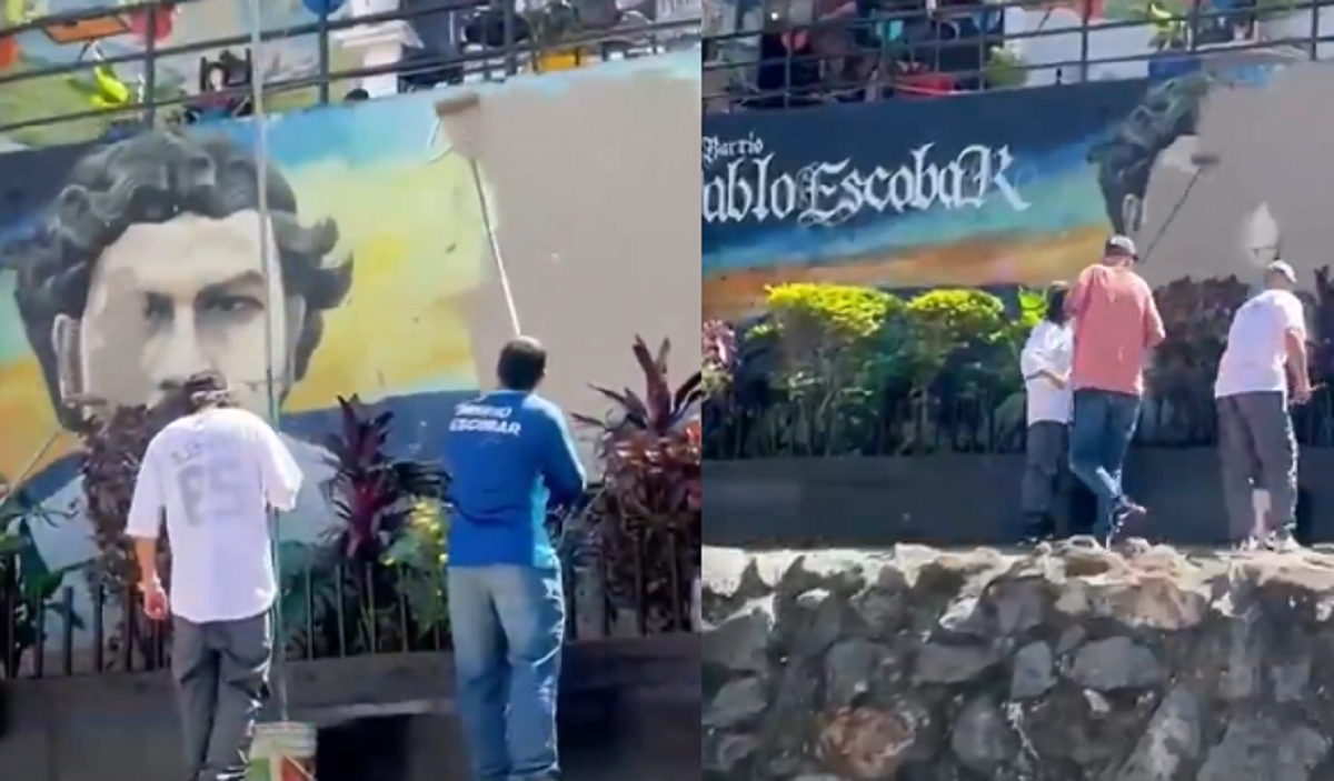 Borran mural de Pablo Escobar en el barrio que el capo empezó a construir