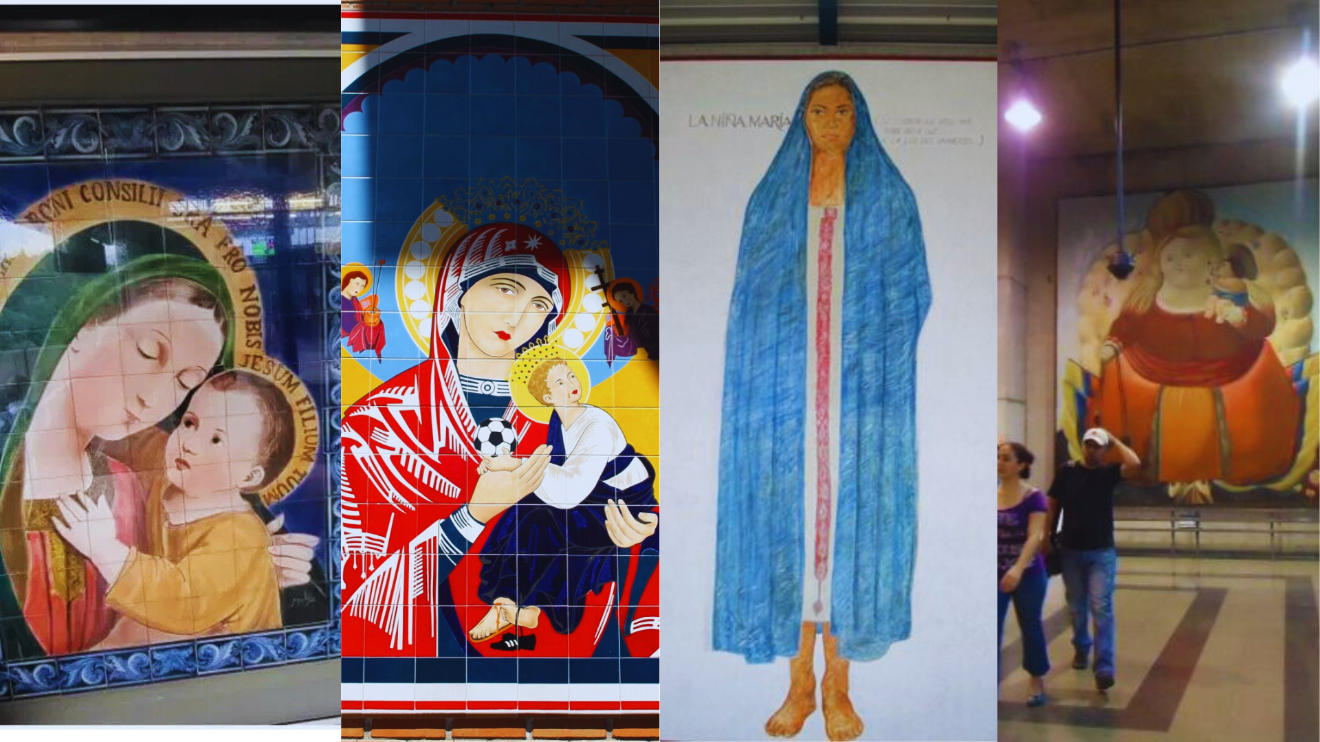 Imágenes de la Virgen protegen al Metro de Medellín desde los años 90, un símbolo de fe y respeto que inspira paz y civismo.